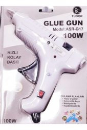 TUDOR Sıcak Kalın Mum Silikon Tabancası 100 Watt Anahtarlı Beyaz 10 Mum Ve Uç - 1