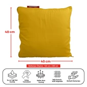 XPERMATE Tv Battaniye Yastık Battaniye Kırlent-welsoft Battaniye- Yolculuk Yastığı- Uçak Yastığı 145x205 Sarı thumbnail 2