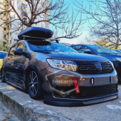 Dacia Sandero Mk2 Mk2.5 2009-2020 Uyumlu Üniversal Astra H lip Esnek Ön Lip 2 Parça Tampon Altı Dil Karlık Ön Ek - 2