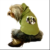 Athletique Green Camouflage Kapşonlu Sweat Köpek Kazağı - 1