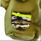 Athletique Green Camouflage Kapşonlu Sweat Köpek Kazağı - 8