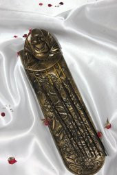 Seramik Çubuk Tütsülük Uzun Buda 5li Budha Gold thumbnail 1