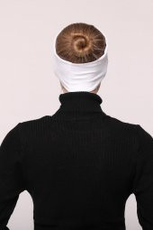 Kadın Penye Dikişsiz Tesettür Bandana Bone Spor Saç Bandı - 5