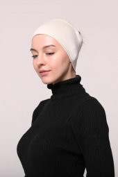 Kadın Penye Dikişsiz Tesettür Bandana Bone Spor Saç Bandı - 12