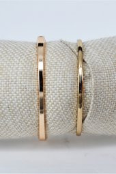 Altın Renk Tiffany Model T Uçlu Desenli & Büyük Taşlı Kelepçe Bileklik Set SU-883 thumbnail 3