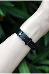 Gümüş Renk Minimal Kare Kasa Siyah Yumuşak Deri Kordonlu Şık Kadın Kol Saati Su-737 thumbnail 3