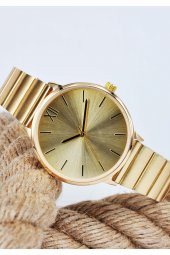 Altın Renk Yuvarlak Kasa Altın Renk Kadran Roma Rakamlı  Kadın Kol Saati thumbnail 2