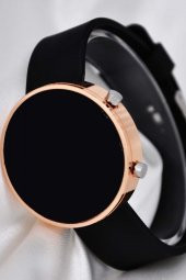 8-16 Yaş Bakır Renk Kasa Silikon Kordonlu Çocuğa Hediyelik Kol Saati Su-164-099 - 2