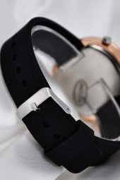 8-16 Yaş Bakır Renk Kasa Silikon Kordonlu Çocuğa Hediyelik Kol Saati Su-164-099 - 3