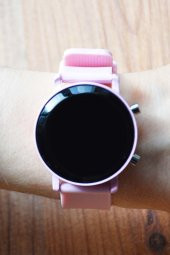 Pembe Renk Silikon Kordonlu Kadın Led Kol Saati Su-472-011 thumbnail 1