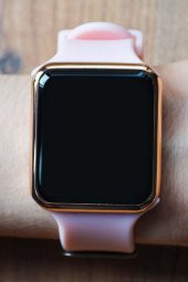 Rose Kasa Pembe Silikon Kordonlu Led Dokunmatik Kadın Kol Saati Su-562-001 thumbnail 2