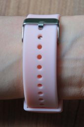 Rose Kasa Pembe Silikon Kordonlu Led Dokunmatik Kadın Kol Saati Su-562-001 thumbnail 3