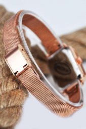 Vintage Kasa Rose Renk Hasır Kordonlu Kol Saati Su-500 - 2