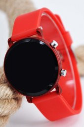 Kırmızı Renk Silikon Kordonlu Led  Kol Saat thumbnail 2