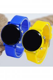 Sarı Lacivert Şirin Tasarım İki Adet Taraftar Çocuk Kol Saati Su-481 thumbnail 2