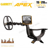 Garrett Ace Apex Basic Dedektör Viper Başlıklı (15x28cm) - 1