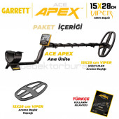 Garrett Ace Apex Basic Dedektör Viper Başlıklı (15x28cm) - 2