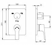 Eca Luna Ankastre Banyo Bataryası 2 Parça Set / 3 Yollu (102167306-K+102166301) - 3