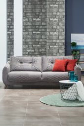 Sandalie Olivya Üçlü Salon&Oturma Odası Kanepe - Gri - 1