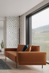 Sandalie Loft Üçlü Salon&Oturma Odası Kanepe - Kiremit - 2