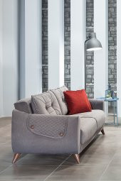 Sandalie Olivya Üçlü Salon&Oturma Odası Kanepe - Gri - 2