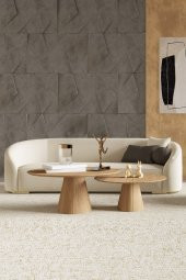 Sandalie Teddy Üçlü Salon&Oturma Odası Kanepe - Krem - 1