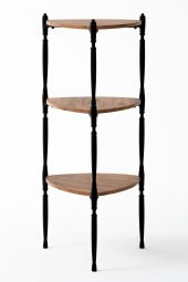 Sandalie Puzzle Salon&Oturma Odası Üçgen Raf - Atlantik Çam&Siyah - 1