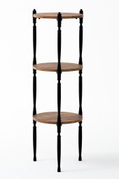 Sandalie Puzzle Salon&Oturma Odası Yuvarlak Raf - Atlantik Çam&Siyah - 1