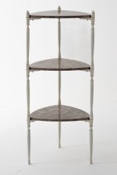 Sandalie Puzzle Salon&Oturma Odası Üçgen Raf - Mermer Desenli&Bej - 1