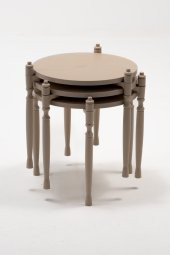 Sandalie Puzzle Salon&Oturma Odası Yuvarlak Zigon Sehpa Takımı - Cappucino thumbnail 1