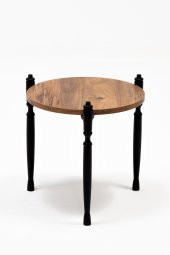 Sandalie Puzzle Salon&Oturma Odası Yuvarlak Zigon Sehpa Takımı - Atlantik Çam&Siyah thumbnail 2