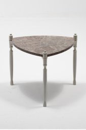 Sandalie Puzzle Salon&Oturma Odası Üçgen Zigon Sehpa Takımı - Mermer Desenli&Bej thumbnail 2