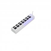 7 Port Usb Hub Çoklayıcı Anahtarlı Switch Işıklı Beyaz - 2