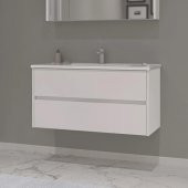 Orka Side 100 cm Çekmeceli Beyaz Banyo Dolabı Takımı - 2