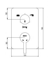 Eca Mina Ankastre Banyo Bataryası 2 Parça Set / 3 Yollu (102167304H-K+102166301) - 3