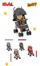 Rival Rv111 Sweet Tam Yatar Hafif Baston Bebek Arabası - Baston Puset Antrasit - 3
