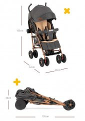 Rival Rv111 Sweet Tam Yatar Hafif Baston Bebek Arabası - Baston Puset Bordo - 9