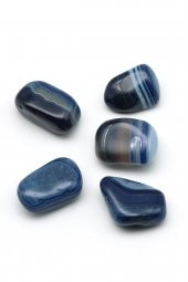 Mavi Akik Doğal Taş Tamburlanmış Parça - Tımbıl thumbnail 1