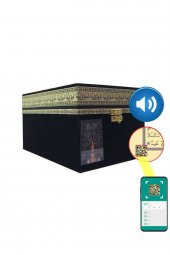 Kuran-Bayrak-Fincan Seti (Kabe Görünümlü, Siyah, Kadife Kutulu) - 8