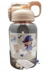 Vagonlife Kilitli Kapak ve Kalın Pipetli 600 ML Suluk (Karışık Renk 1 Adet) - 4