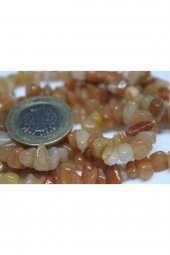 Akik Açık Kahverengi Kırık Doğal Taş Dizisi - 3