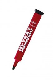 Kırmızı Yuvarlak Uçlu Markör Permanent Kalem 6 Adet Hı-Text Marker Mürekkep Kırmızı 30 Ml 1 Adet Brons Koli Kalemi - 2
