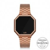 UPWATCH EDGE BİG 42MM SWAROVSKİ MATTE ROSE KADIN KOL SAATİ - 1