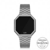 UPWATCH EDGE BİG 42 MM SWAROSKI SILVER UNİSEX KOL SAATİ - 1