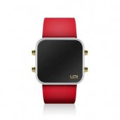 UPWATCH LED MINI GOLD WHITE RED UNİSEX KOL SAATİ - 1