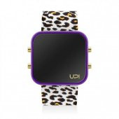 UPWATCH LED GOLD PURPLE LEOPARD UNİSEX KOL SAATİ - 1
