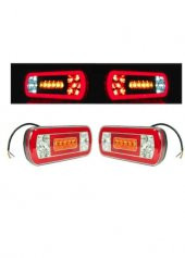 DİKDÖRTGEN NEON LED STOP LAMBASI TAKIMI 24 VOLT YENİ NESİL (2 ADET) - 2