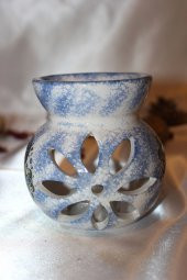 Buhardanlık Seramik Porselen Buhurdanlık Lotus Çiçeği Çini İşlemeli thumbnail 11