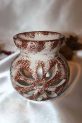 Buhardanlık Seramik Porselen Buhurdanlık Lotus Çiçeği Çini İşlemeli thumbnail 12