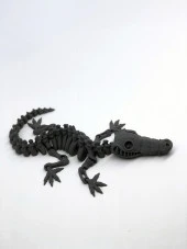 3D Hareketli İskelet Timsah Figürlü Oyuncak - Gri - 4